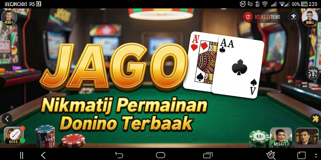 Screenshot utama JAGO11 menampilkan gameplay seru Domino yang mendebarkan.