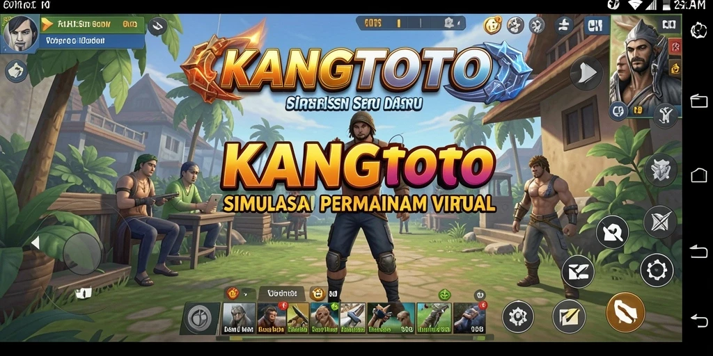 Screenshot gameplay KANGTOTO menampilkan interaksi antar karakter yang seru.