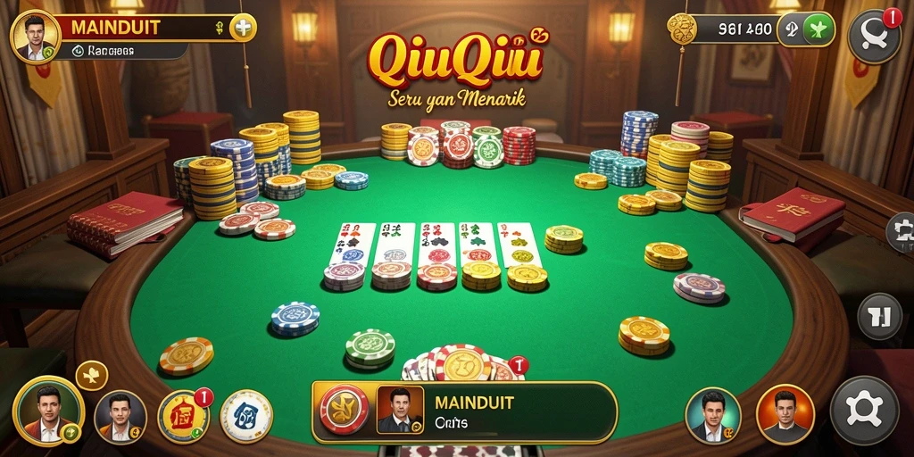 Gameplay QiuQiu yang seru dan mendebarkan di MAINDUIT.