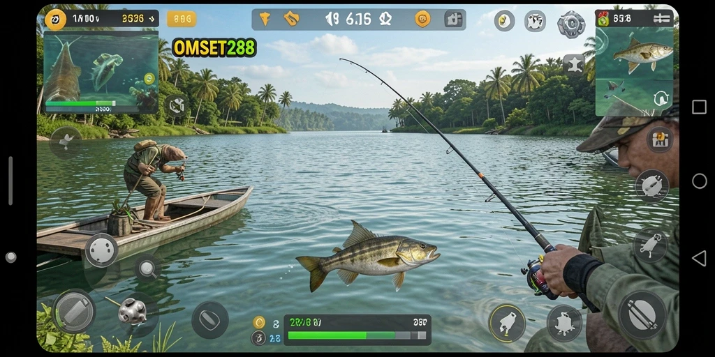 Tangkapan ikan yang besar dan gameplay yang seru di OMSET288.
