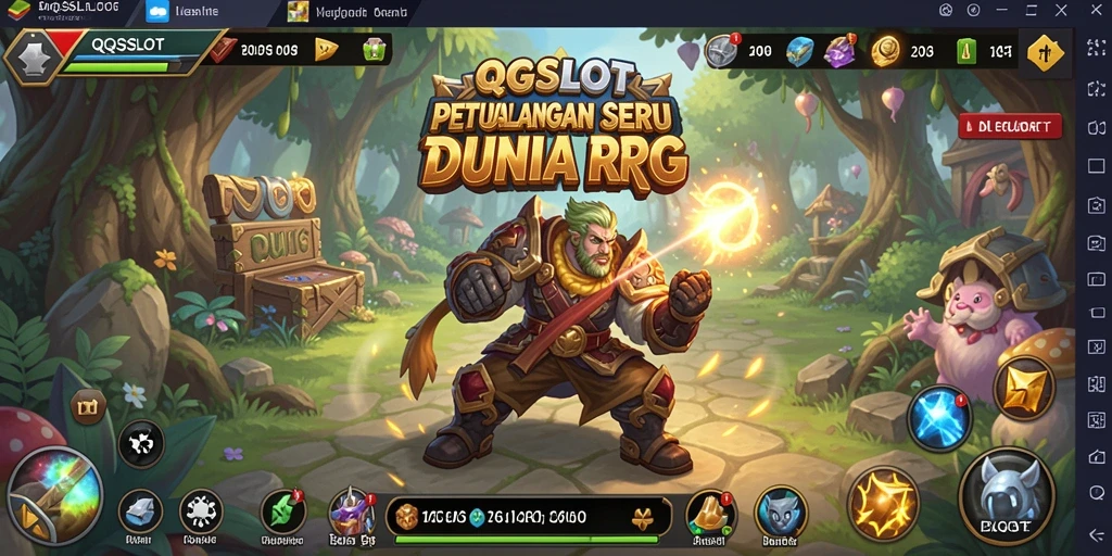 Tampilan gameplay RPG QQSLOT yang mendebarkan dan mendetail.