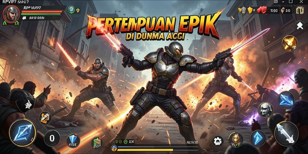 Tampilan gameplay Action yang mendebarkan di RPVIP7.