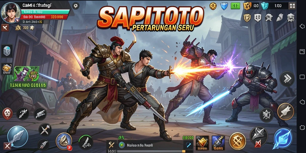 Screenshot SAPITOTO menunjukkan aksi pertempuran yang mendebarkan.