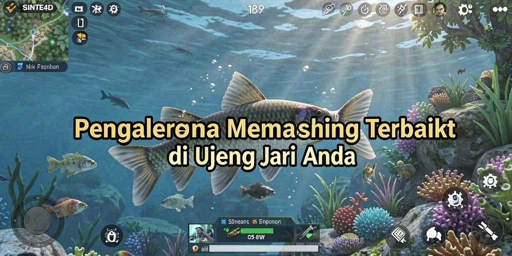 Gameplay SINTE4D yang mendebarkan saat menangkap ikan.