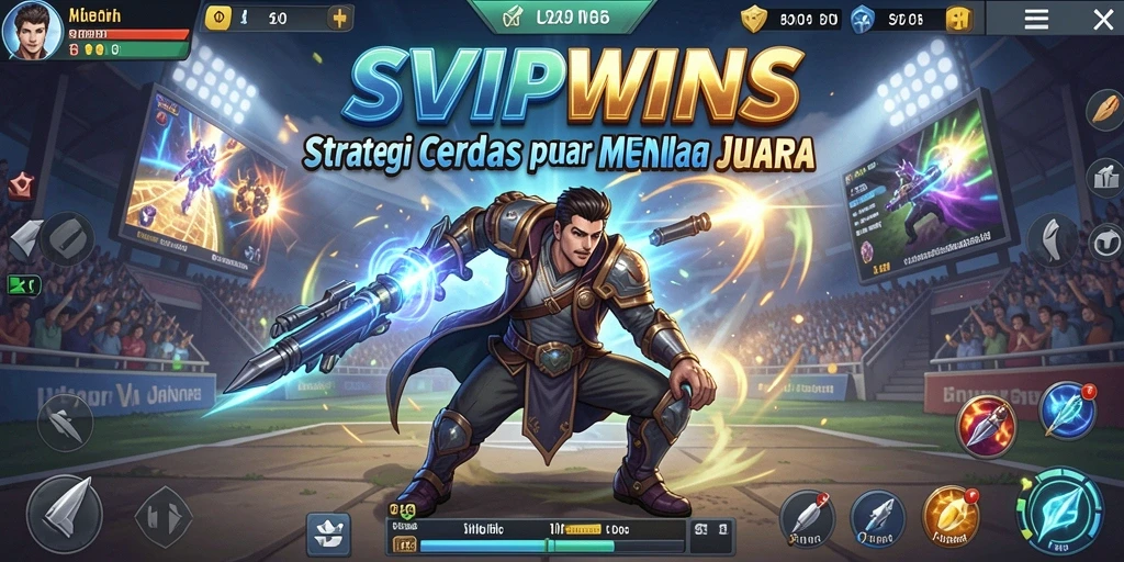 Tangkapan layar gameplay SVIPWINS menampilkan aksi strategi yang intens.